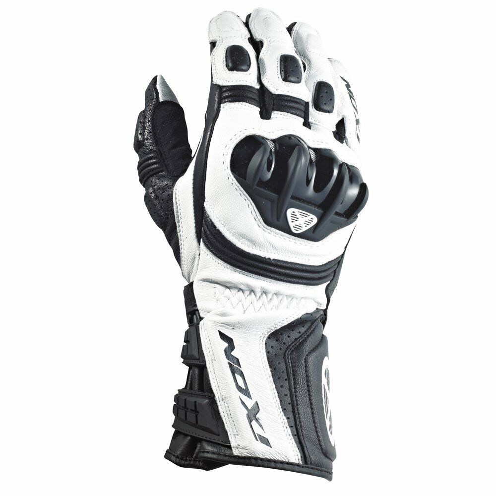IXON RS MOTO HP Motorcycle Leather Racing Gloves Black/White/Red Ca – Biker Bits Ltd