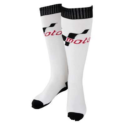 MotoGP White Summer Motorbike Boot Knee Length Socks