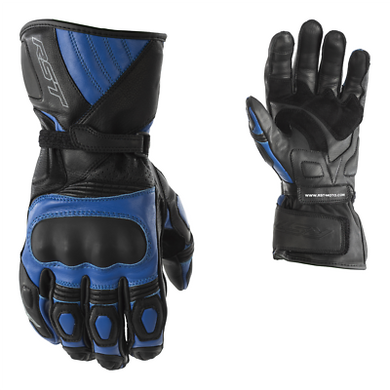 RST GT Mens CE BLUE Suzuki/Yamaha Motorcycle Leather Summer Sports Gloves