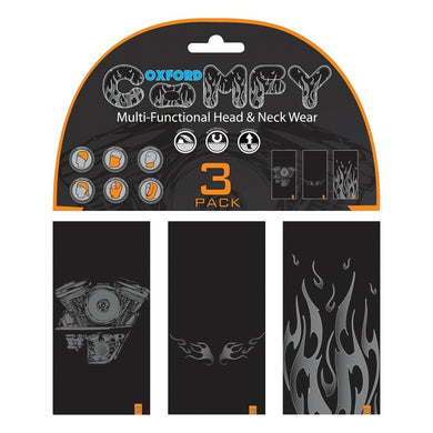 3 Oxford COMFY HD Graphics Flames Head & Neck Snood/Scalf/Bandana/Beanie/Mask
