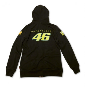 LADIES Rossi 46 Black Hoody/Hoodie Official MotoGP Merchandise Lady/Women VR46