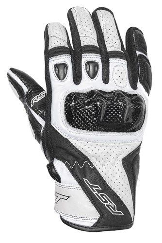 RST STUNT 3 WHITE CE Motorbike Leather Short Sports 2123 Gloves cheap