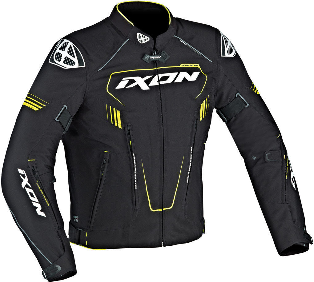 10% OFF XXL IXON ZEPHYR HP Black/Yellow Vented Motorbike Jacket 4 Seasons