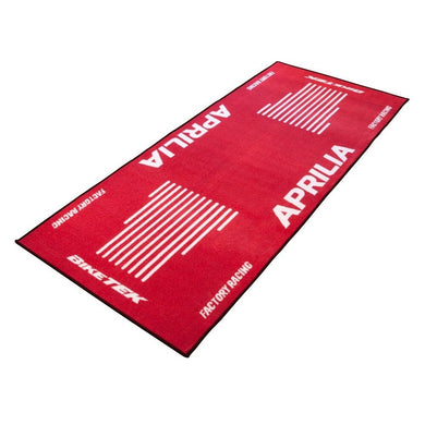 Biketek APRILIA Red Motorbike Garage Pit Mat Motorcycle Floor Rug