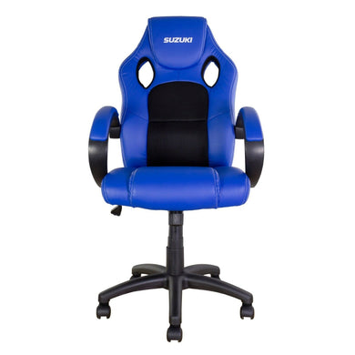Bike-It SUZUKI Blue RIDER MotoGP Chair Office/Garage Heavy Duty Swivel Casters