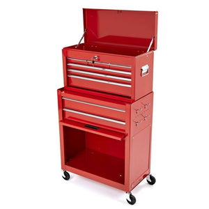 BIKETEK Ducati RED Mechanics Steel Rolling Toolbox Chest & Cabinet Set