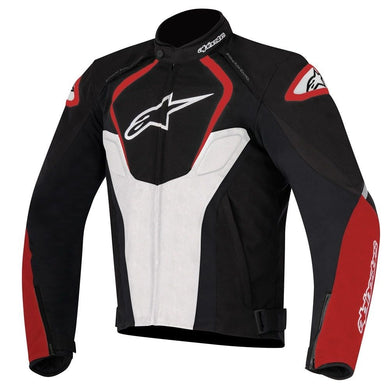 Alpinestars T-JAWS V2 Black/White/Red WP Motorbike Textile Sports Jacket