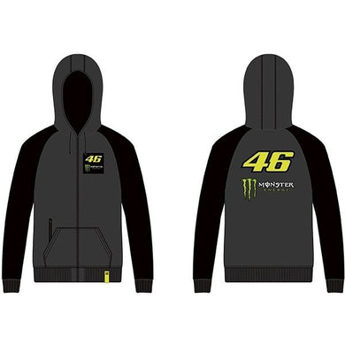 VR46 Full Zip Hoody MONSTER ENERGY Valentino Rossi Official MotoGP Merchandise