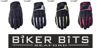 Five RS3 Light Weight Touchscreen Spandex/Leather/Lycra Motorbike/Scooter Gloves