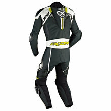 Load image into Gallery viewer, IXON MIRAGE Black/White/Yellow Kangaroo/Cow Leather Motorbike 1PC Racing Suit