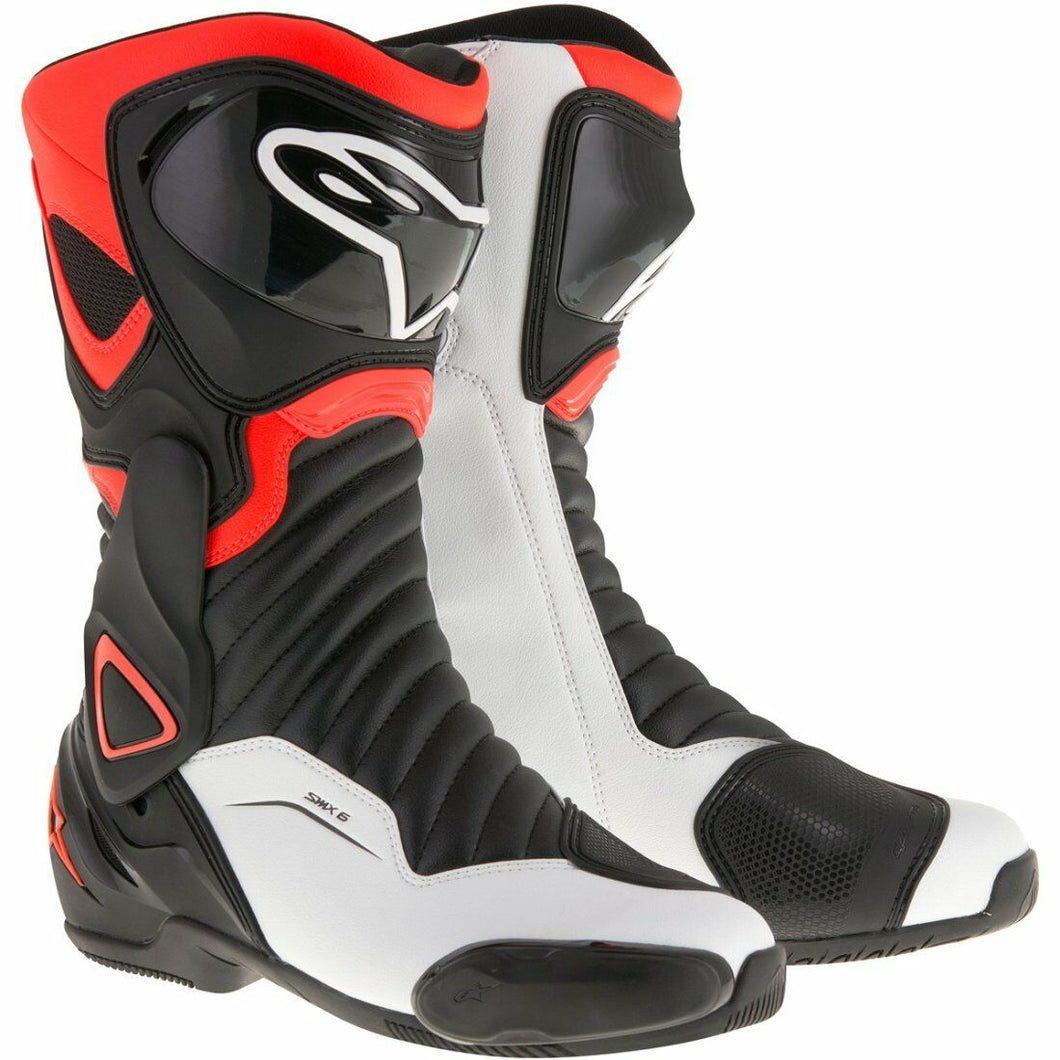 Alpinestars SMX6 v2 Black/Red Fluo/White Motorbike Street/Sports Boots