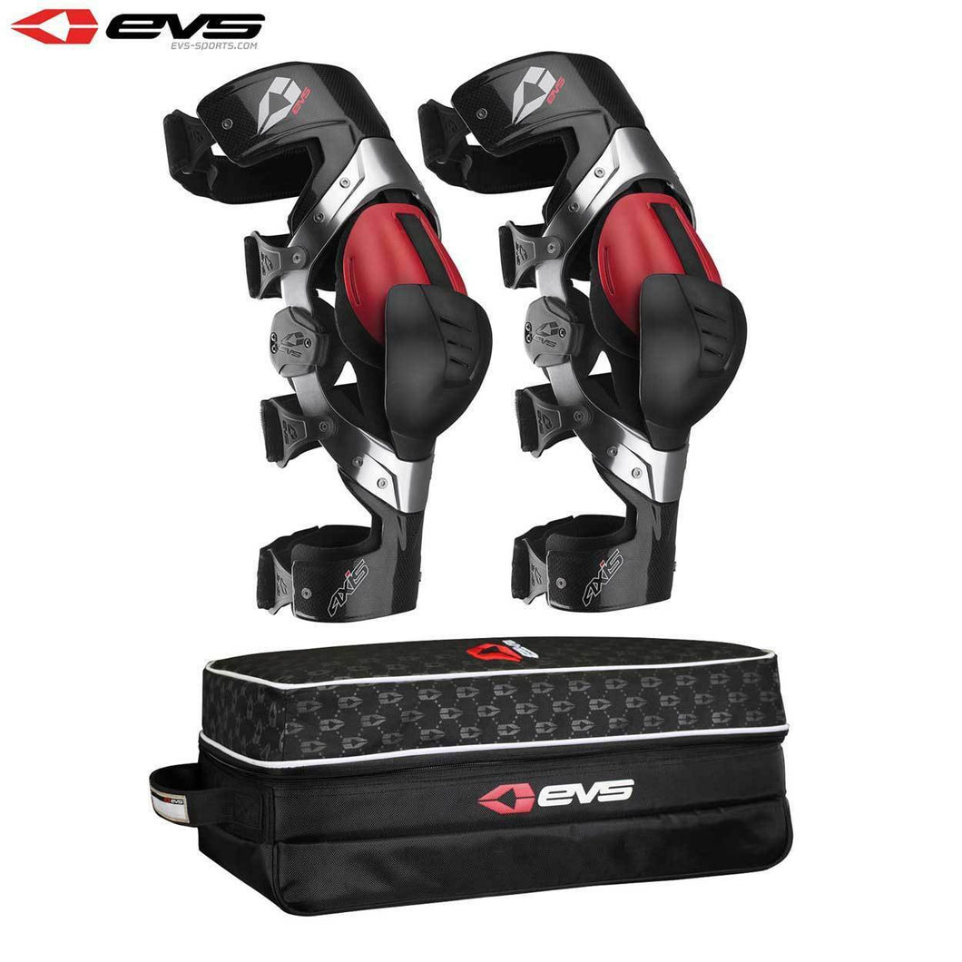 EVS Axis Pro Knee Brace Aluminum/Carbon (Pair) Motocross Body Armour MX