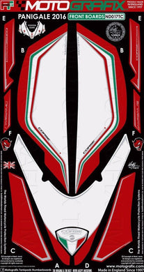 Motografix DUCATI 1299/959 Panigale Red/White/Green Front Fairing Number Board