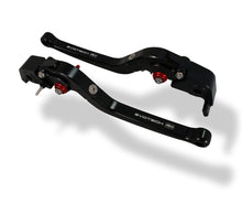 Load image into Gallery viewer, ALL DUCATI&#39;s Evotech Performance Long Black Folding Brake &amp; Clutch Levers Set