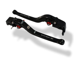 ALL DUCATI's Evotech Performance Long Black Folding Brake & Clutch Levers Set