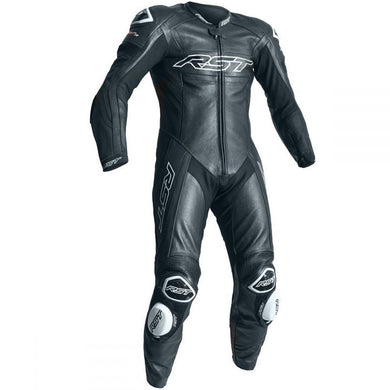 RST Tractech Evo-R Black 1PC Motorbike Leather Racing AAA CE Suit Race Hump