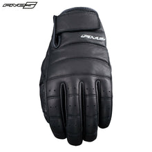 Load image into Gallery viewer, Five CALIFORNIA Brown/Black Quilted &amp; Topstitched Leather Motorbike Gloves