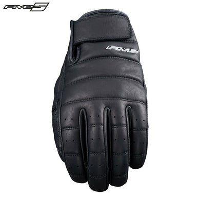 Five CALIFORNIA Brown/Black Quilted & Topstitched Leather Motorbike Gloves