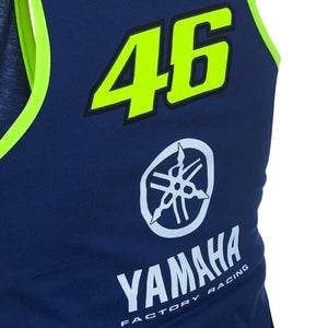 Ladies Valentino Rossi Yamaha M1 Blue Tank Top Vest Official VR46 Merchandise