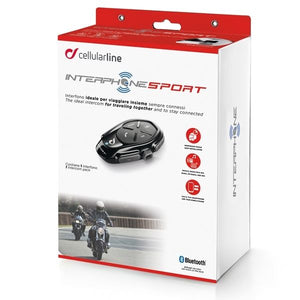 INTERPHONE Sport Single Pack Motorcycle Bluetooth Communication Intercom System