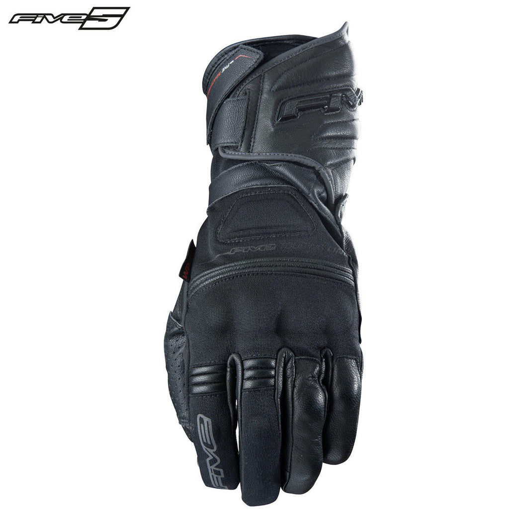 Five GT2 Black Cordura/Leather Waterproof & Thinsulate Touring Motorcycle Gloves