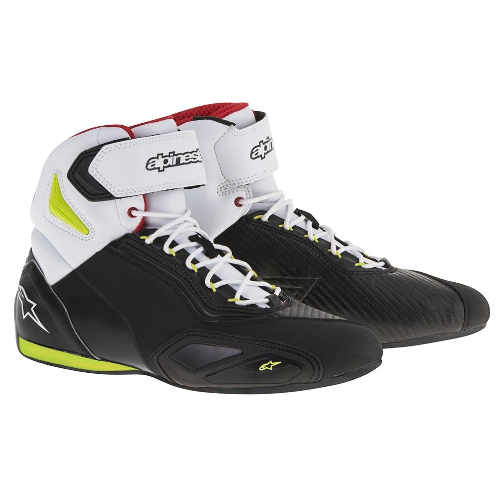 Alpinestars FASTER 2 Yellow/Black/Red Motorbike/Scooter Shoes/Pumps/Boots