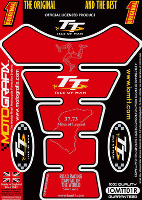 Isle of Man IOM TT Races RED 3D Gel Motorbike Motografix Tankpad Protector