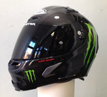 Load image into Gallery viewer, X-Lite X803 CARBON Puro Gloss MONSTER Stickers FREE Dark Visor Motorbike Helmet