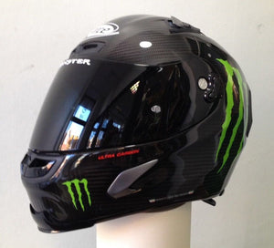 X-Lite X803 CARBON Puro Gloss MONSTER Stickers FREE Dark Visor Motorbike Helmet