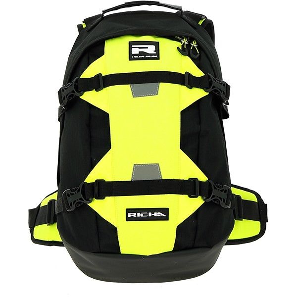 RICHA Maverick Black/Fluo Yellow Motorbike Rucksack Backpack Bag