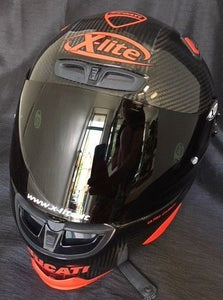 X-Lite X803 CARBON Puro Sport Gloss Motorbike Helmet with DUCATI Stickers