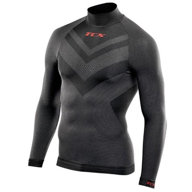 TCX Black WARM Long Sleeve Base Layer Motorcycle/Sports Breathable Underwear