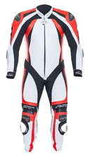 Load image into Gallery viewer, RST PRO SERIES 1840 CPXC II White/Flo Red Leather Motorbike 1PC Racing Suit