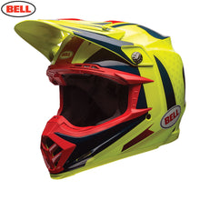 Load image into Gallery viewer, BELL Moto-9 Flex VICE Blue/Yellow Carbon Pro Circuit Replica Motocross MX Helmet