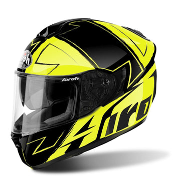 AIROH ST701 HPC Way Yellow Gloss Lightweight Motorbike Pinlock ACU Gold Helmet