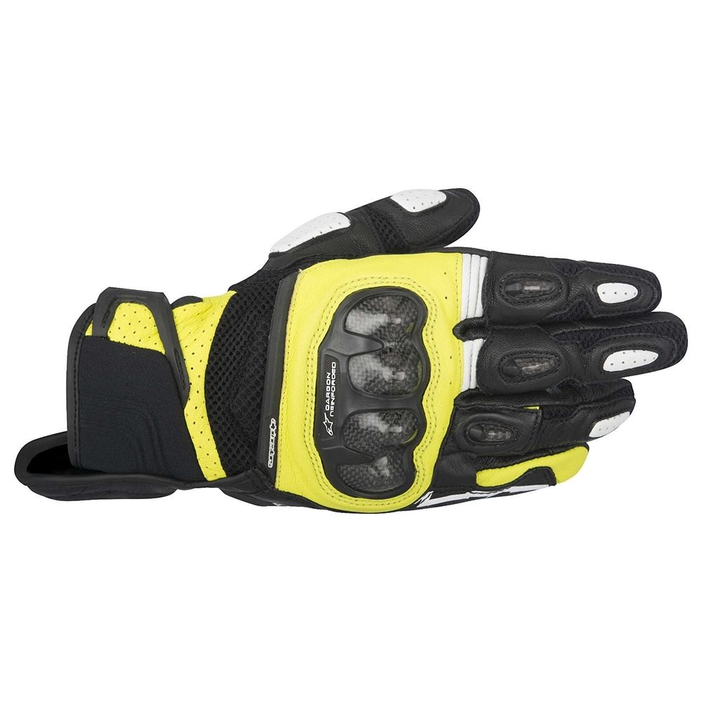 10% Off ALPINESTARS SP-X AIR Carbon Black/Yellow Summer Motorbike Short Gloves