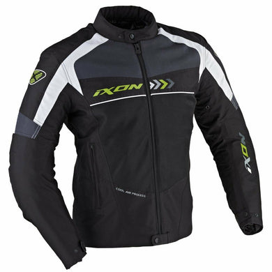 IXON ALLOY Black/White/Kawasaki Green Summer Textile Motorbike Waterproof Jacket