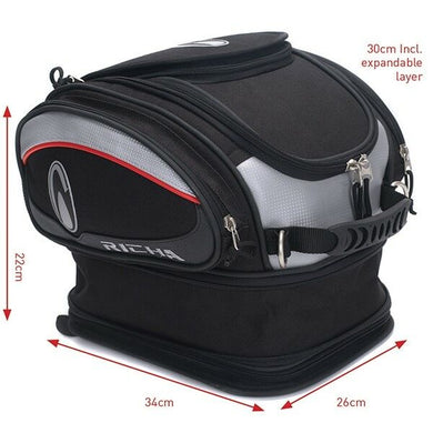 RICHA DESIGNER Black Motorbike/Motorcycle TANK BAG 8SPTB100