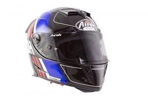 AIROH GP500 Scrape Blue/Black Gloss Carbon MotoGP Light Motorbike Helmet