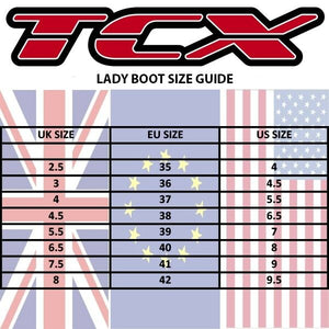 TCX LADY AURA PLUS Waterproof Black Leather Ladies Touring Motorbike Boots