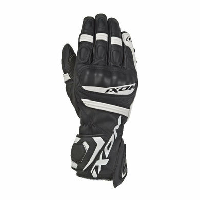 IXON RS TEMPO Motorcycle Summer Black/White Leather Racing Gloves CE Level 1