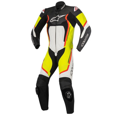 ALPINESTARS MOTEGI v2 1PC Black/White/Yellow/Red Leather Motorbike Suit