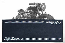 Load image into Gallery viewer, Bike-It CAFE RACER Black Motorbike Garage Pit Mat Floor Rug