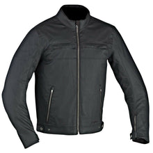 Load image into Gallery viewer, IXON SUBURB Black Wax Cotton Waterproof Motorcycle/Scooter CE Bomber Jacket