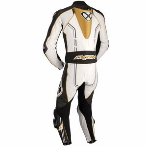 IXON ZENITH Kangaroo Leather Motorbike 1PC White/Black/Gold Racing MotoGP Suit