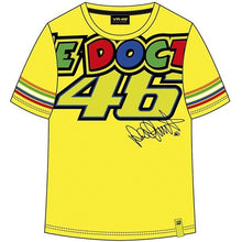 Load image into Gallery viewer, KIDS VR46 T-Shirt Stripes Yellow The Doctor Official Valentino Rossi Merchandise