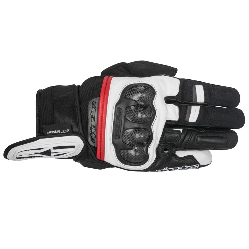 10% Off ALPINESTARS RAGE Drystar White/Red Waterproof Motorbike Short Gloves