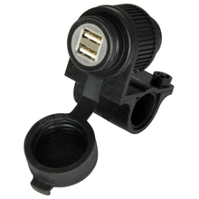 Load image into Gallery viewer, OXFORD Motorcycle Dual USB socket (5V 2Amp) &amp; 10amp fused 1.2mtr loom
