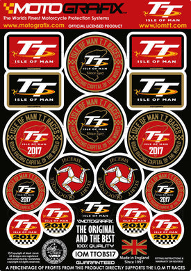 Isle of Man IOM TT Races 3D Gel Badge Set Motorbike Motografix Tankpad Protector