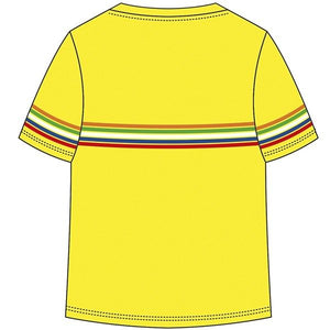 KIDS VR46 T-Shirt Stripes Yellow The Doctor Official Valentino Rossi Merchandise